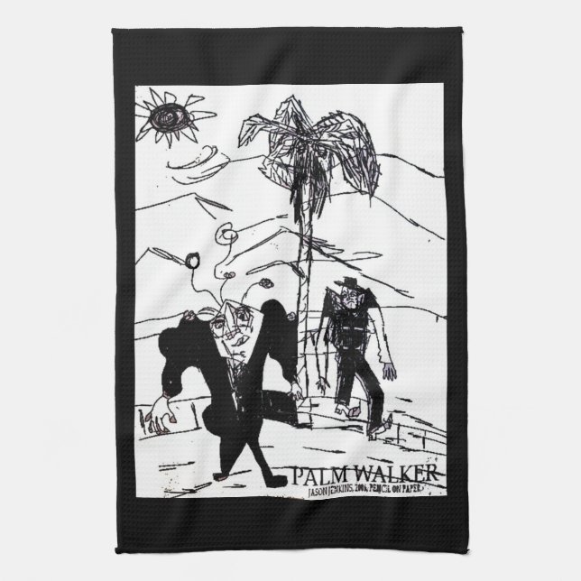 Palm Walker Tea Towel (Vertical)