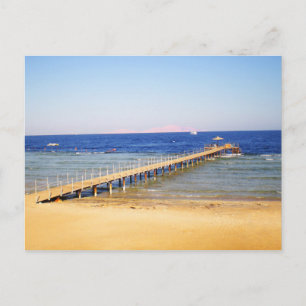 Palma beach with a long pontoon (Egypt) Postcard