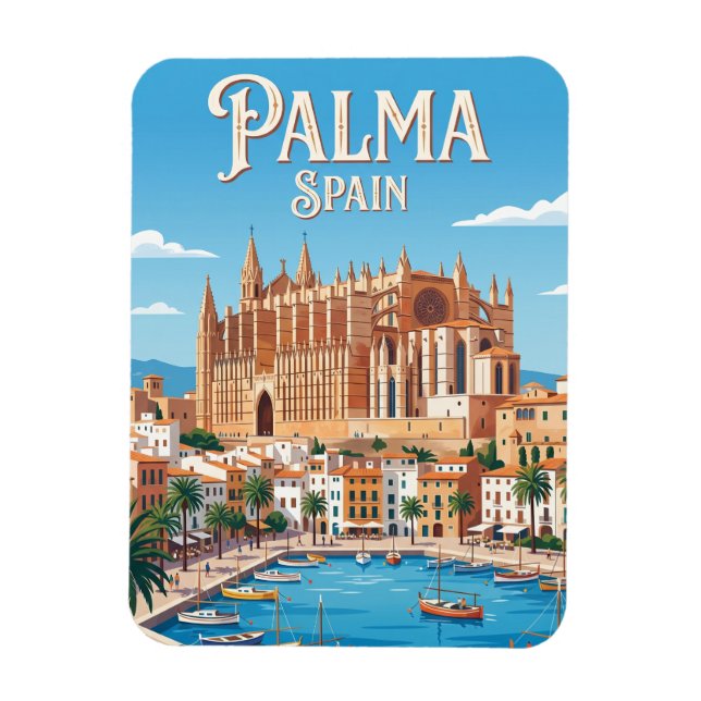 Palma Cathedral Spain Magnet (Vertical)