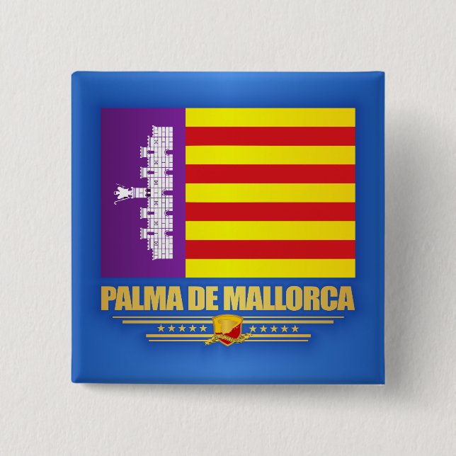 Palma de Mallorca 15 Cm Square Badge (Front)