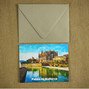Palma de Mallorca Baleares Oil Paint Postcard