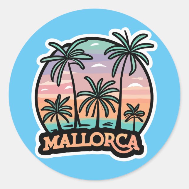 Palma de Mallorca Classic Round Sticker (Front)