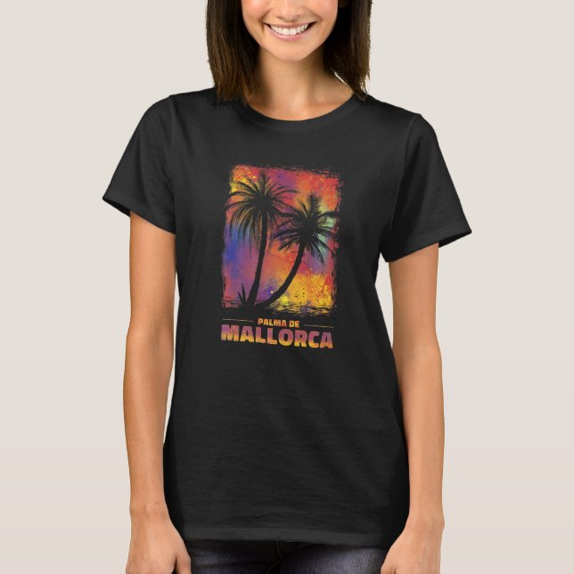 Palma de Mallorca Palma de Mallorca Spain Palm Tre T-Shirt (Front)