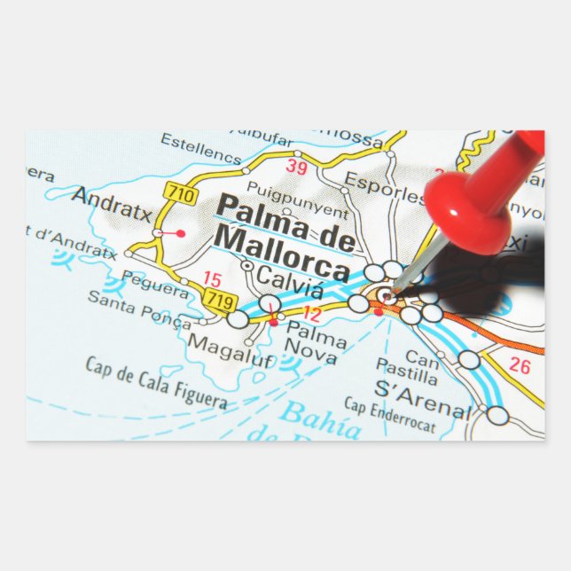 Palma de Mallorca, Spain Rectangular Sticker (Front)