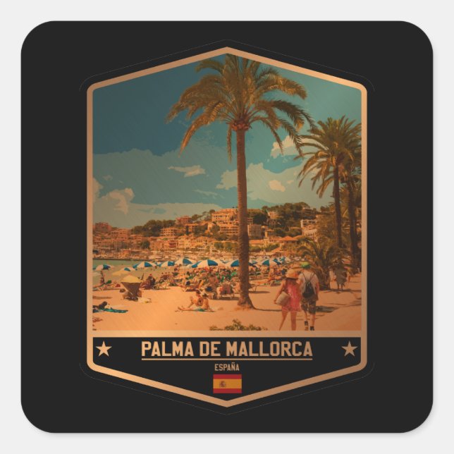 Palma de Mallorca Square Sticker (Front)