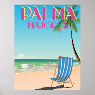Palma Majorca Beach holiday poster