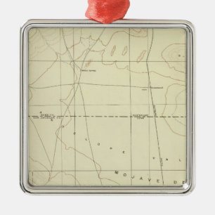 Palmdale quadrangle showing San Andreas Rift Metal Tree Decoration