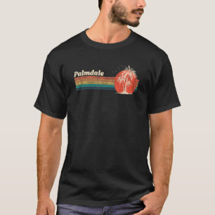 Palmdale Vintage Sunset 80s Palm Trees Retro Vacat T-Shirt