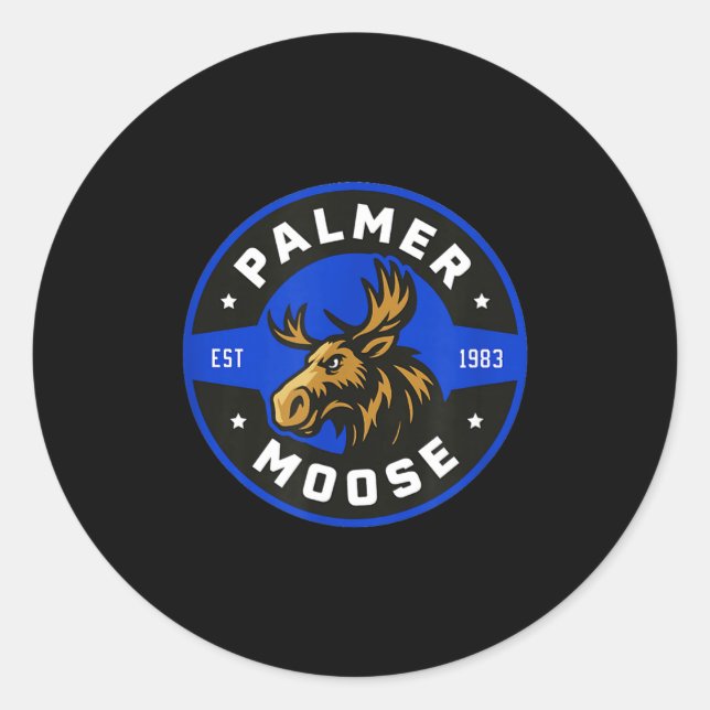 Palmer Moose Hockey 2025  Classic Round Sticker (Front)
