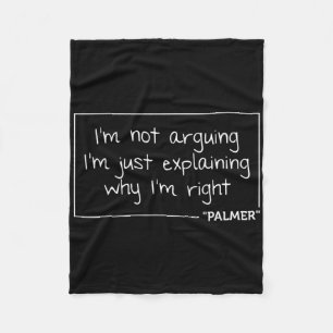 Palmer Quote Funny Birthday Personalized Name Gift Fleece Blanket