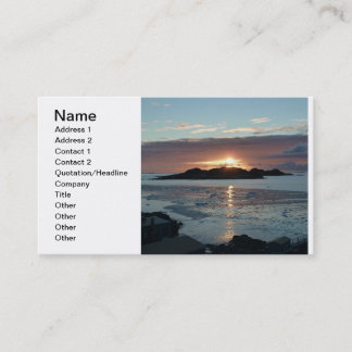 Palmer view sunset business card