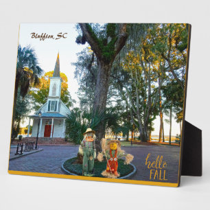 Palmetto Bluff Chapel Bluffton SC Fall Scarecrows  Plaque
