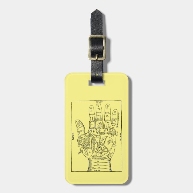 Palmistry, 1671 luggage tag (Front Vertical)