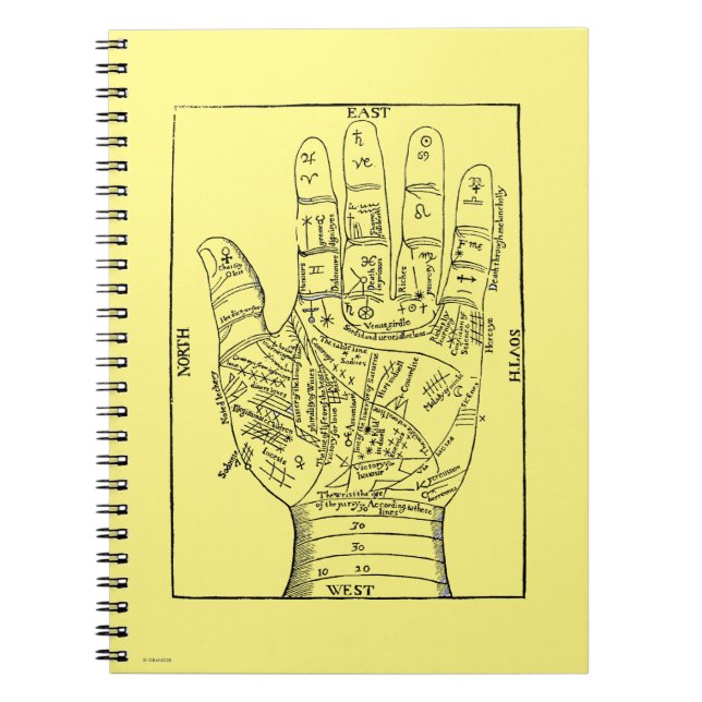 Palmistry, 1671 spiral notebook (Front)