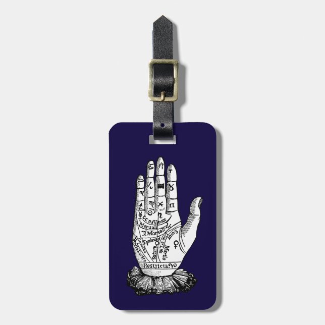 Palmistry Chart, 1885 Luggage Tag (Front Vertical)