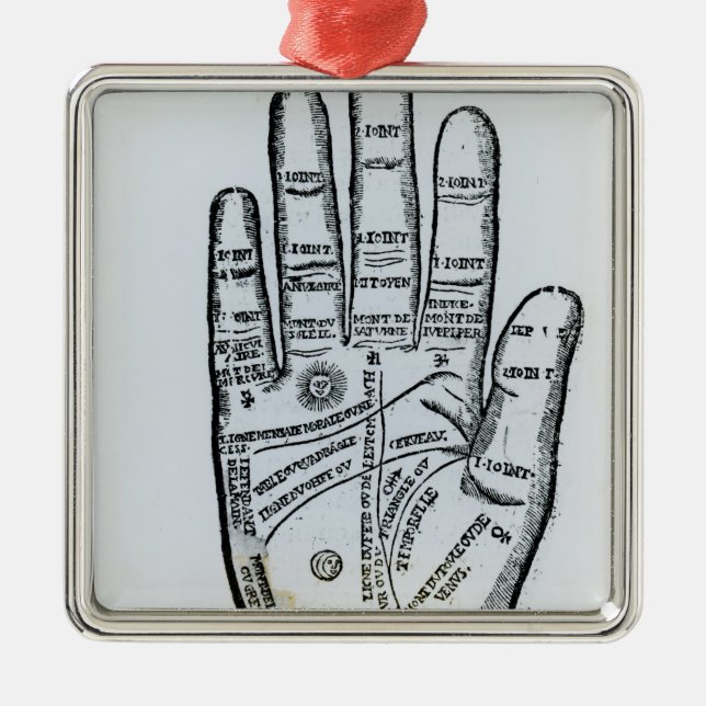 Palmistry Metal Tree Decoration (Front)