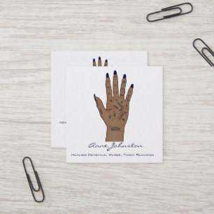 Palmistry Occult Square Business Card