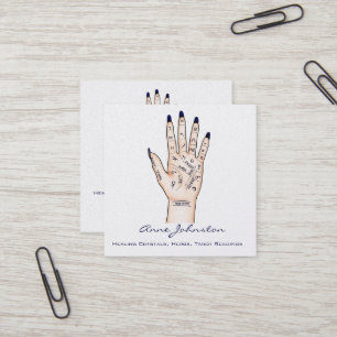 Palmistry Occult Square Business Card
