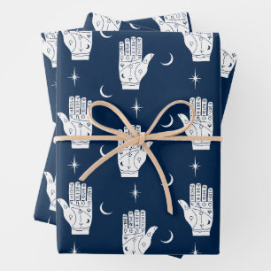 Palmistry Wrapping Paper Sheets With Hands