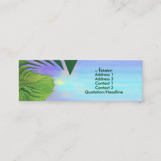 Palms Above Mini Business Card (Front)
