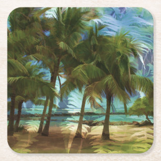 Palms and Ferns  Paper Coaster