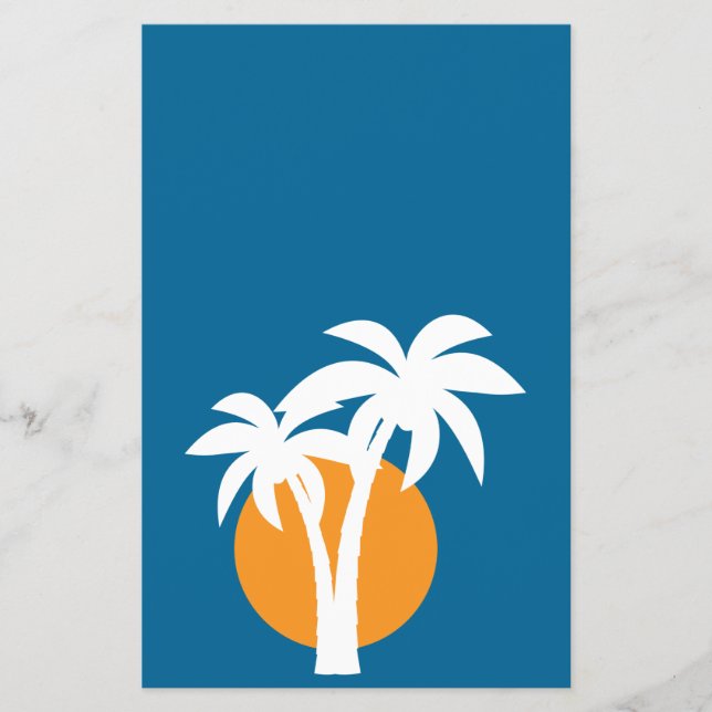 Palms and orange sun flyer (Front)