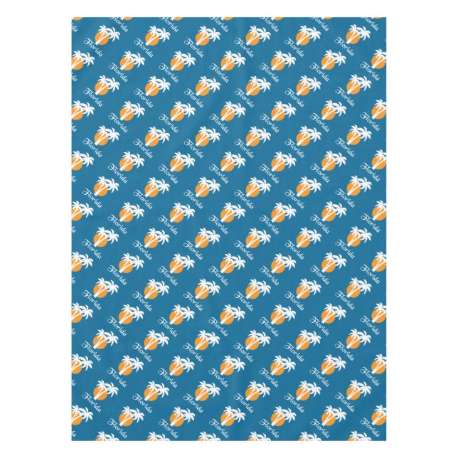 Palms and orange sun tablecloth (Front)