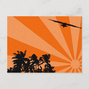 Palms and seagull Postcard