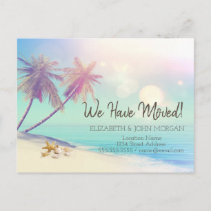 Palms Beach Seashell Moving   Announcement Postcard