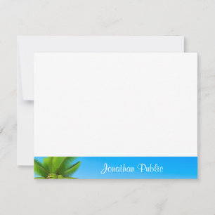 Palms Blue Sky White Clouds Handwritten Template