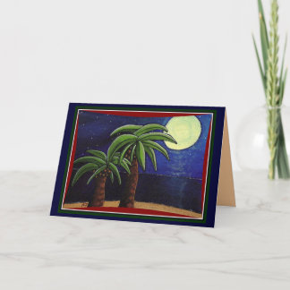 Palms by the Sea - greeting card