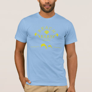 Palms & Dolphins Yellow Beach Baby Daddy T-Shirt