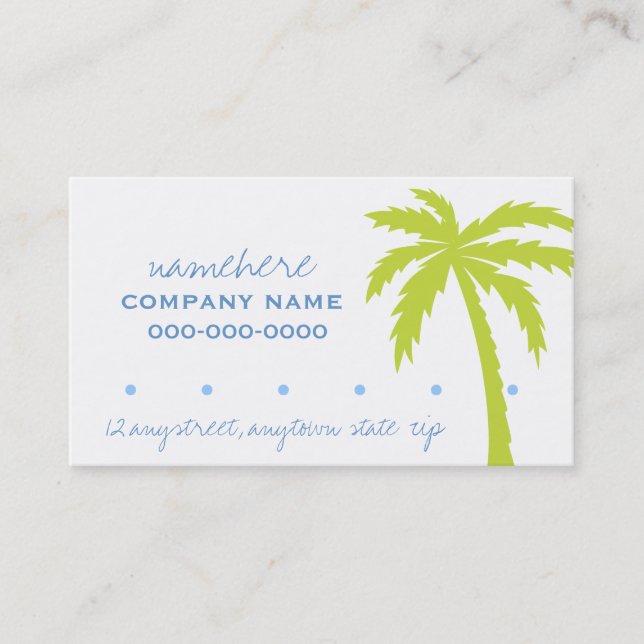 Palms & Dots Profile Card (Front)