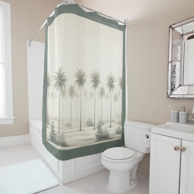 Palms in Miami Shower Curtain (In Situ)