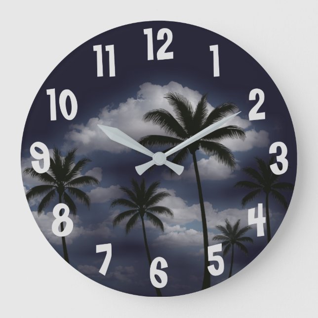 Palms Large Clock (Front)