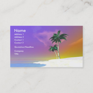 Palms on White Business Card