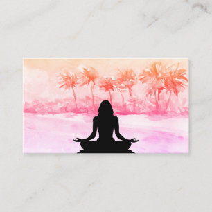*~* Palms Sea Ocean Mindfulness Meditation Yoga Business Card