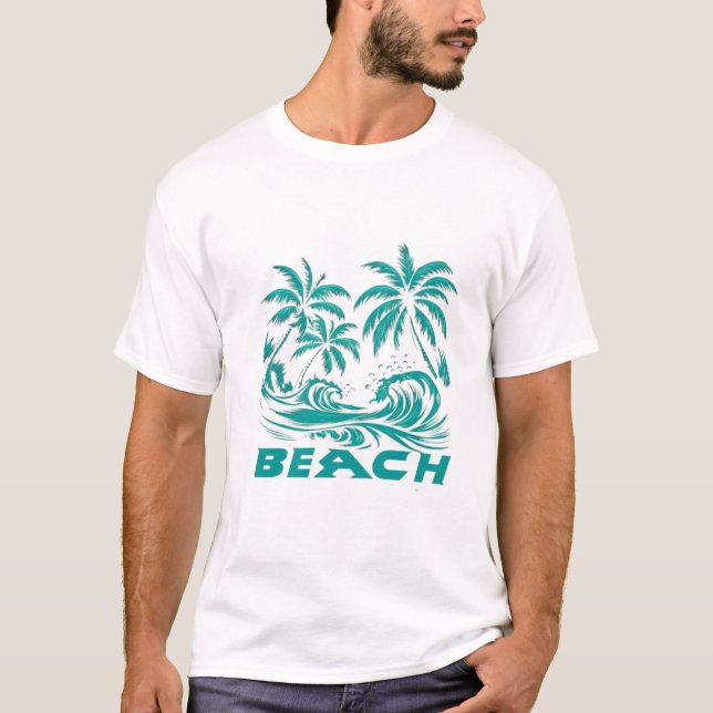 Palms Standing Strong by the Sea T-Shirt (Front)