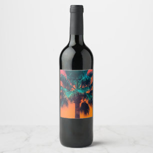 palms wine label