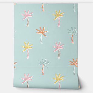 Palmtrees Cute mint Wallpaper