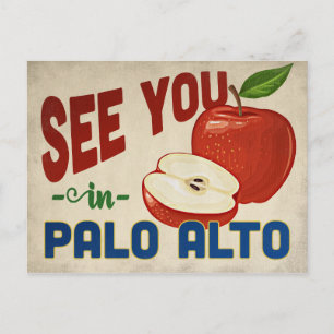 Palo Alto California Apple - Vintage Travel Postcard