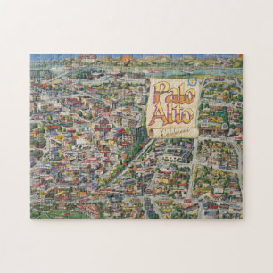Palo Alto, California map  Jigsaw Puzzle