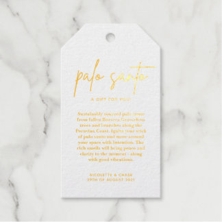 Palo Santo Wedding Favour Card Gift Tags