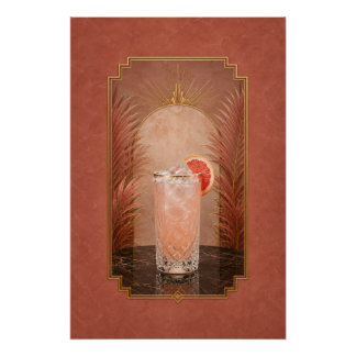 Paloma Art Deco Poster | Bar Art