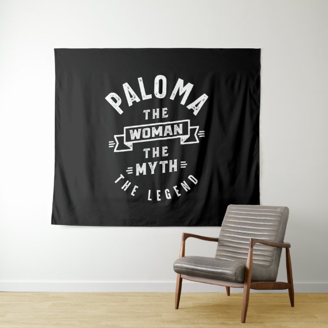 Paloma Personalised Name Birthday Gift Tapestry (In Situ (Horizontal))