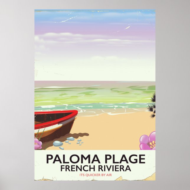 Paloma Plage, French Riviera travel poster (Front)
