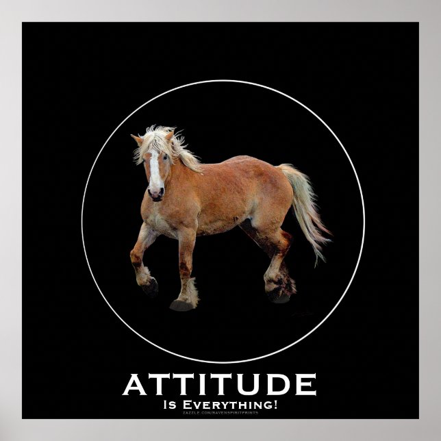 Palomino Belgian Draught   Horse ATTITUDE Poster (Front)