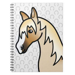 Palomino Cartoon Horse Head Spiral Notebook