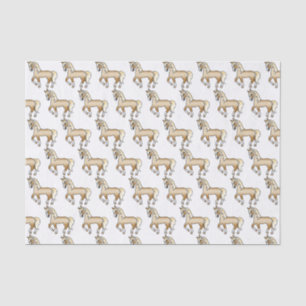 Palomino Cute Cartoon Trotting Horse Pattern Tissue Paper