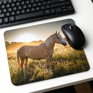 Palomino Horse at Sunrise Mouse Pad